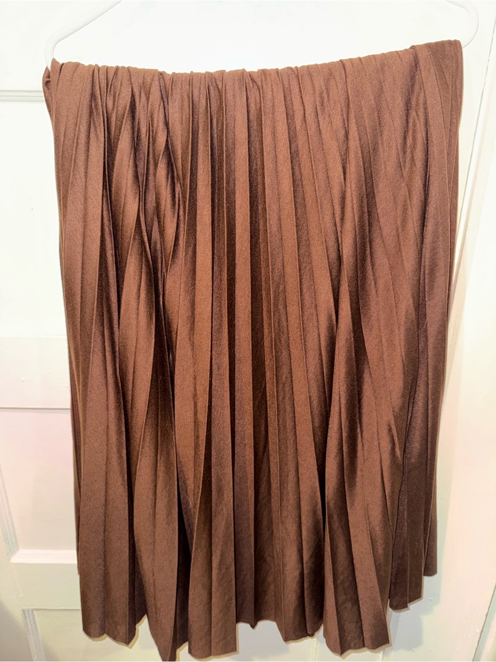 Pleated Brown Women's Skirt